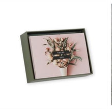 Load image into Gallery viewer, Thank You Cards Aqua Flowers