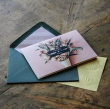 Load image into Gallery viewer, Thank You Cards Aqua Flowers