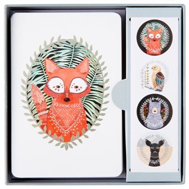 Woodland Creatures Blank Notecard Set