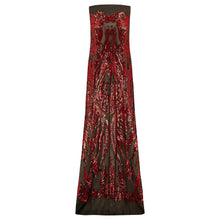Load image into Gallery viewer, Amelia Embroidered Sequin - Black/Red