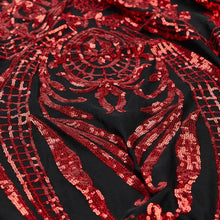 Load image into Gallery viewer, Amelia Embroidered Sequin - Black/Red