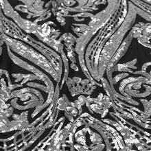 Load image into Gallery viewer, Amelia Embroidered Sequin - Black/Silver