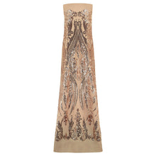 Load image into Gallery viewer, Amelia Embroidered Sequin - Tan/Rose Gold