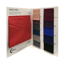 Load image into Gallery viewer, The inside spread of the color card for Heather Spandex.