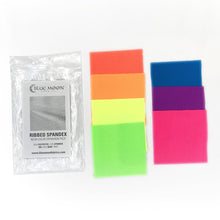 Load image into Gallery viewer, The inside spread of the color card for Ribbed Spandex.