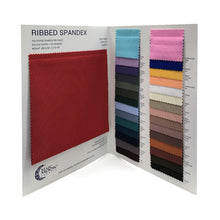 Load image into Gallery viewer, Laid out swatches of the expansion packet for Ribbed Spandex.